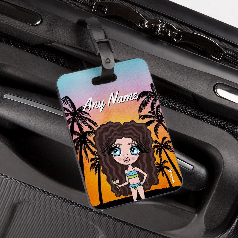 ClaireaBella Girls Tropical Sunset Luggage Tag - Image 3