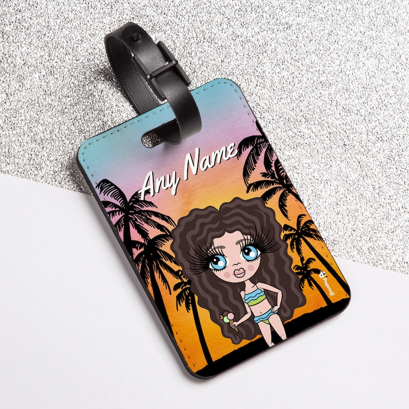 ClaireaBella Girls Tropical Sunset Luggage Tag - Image 4
