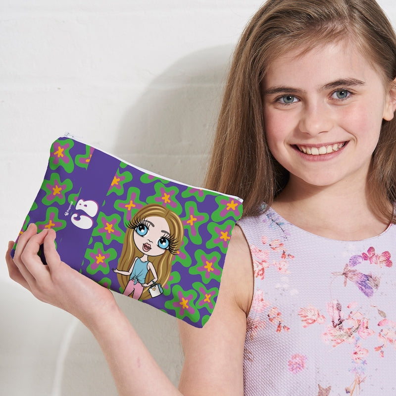 ClaireaBella Girls Personalised Flower Power Make Up Bag - Image 6