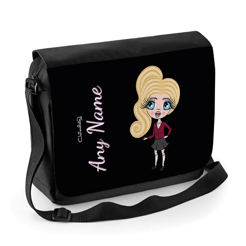 ClaireaBella Girls Personalised Black Messenger Bag - Image 1