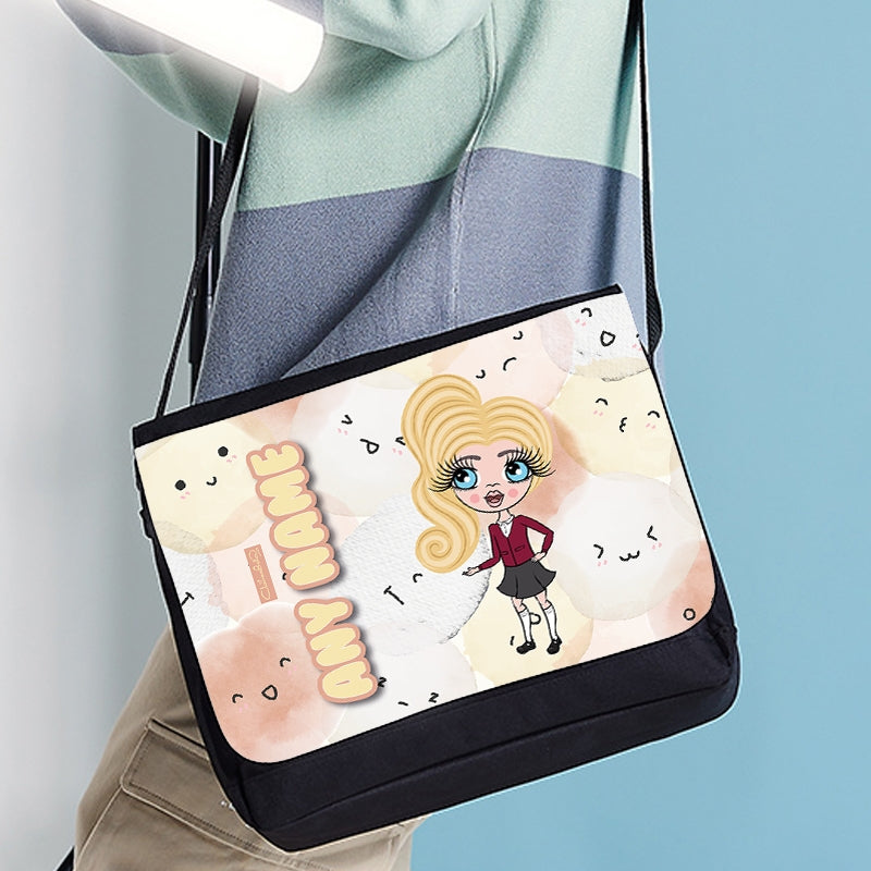 ClaireaBella Girls Personalised Fluffy Emojis Messenger Bag - Image 2