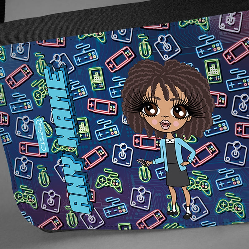 ClaireaBella Girls Personalised Gamer Messenger Bag - Image 3