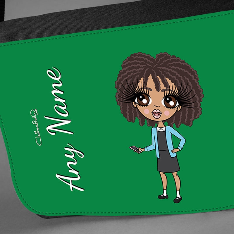 ClaireaBella Girls Personalised Green Messenger Bag - Image 2