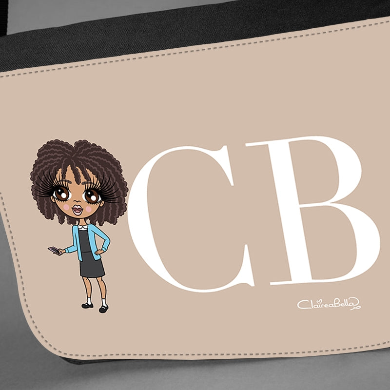 ClaireaBella Girls The LUX Collection Initial Nude Messenger Bag - Image 4
