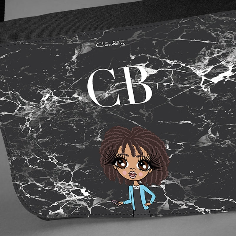 ClaireaBella Girls The LUX Collection Black Marble Messenger Bag - Image 4
