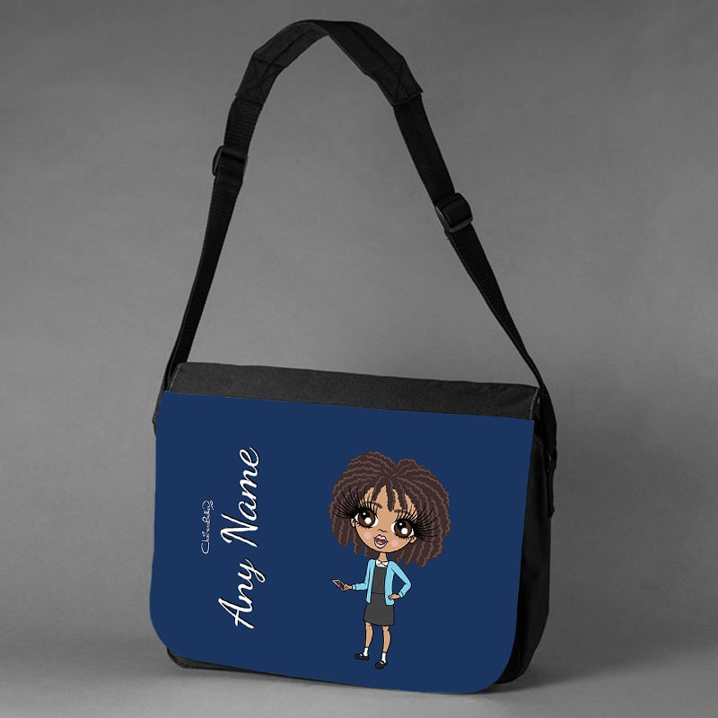 ClaireaBella Girls Personalised Navy Messenger Bag - Image 2
