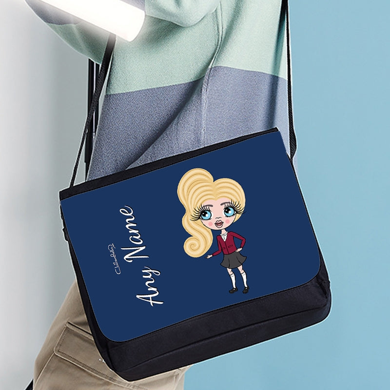 ClaireaBella Girls Personalised Navy Messenger Bag - Image 4