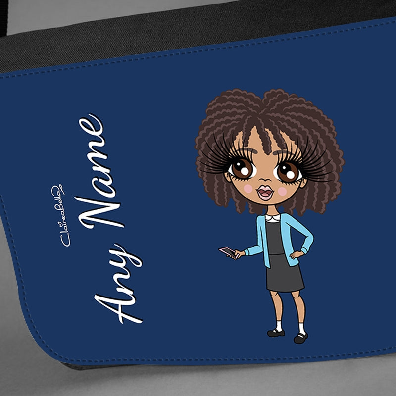 ClaireaBella Girls Personalised Navy Messenger Bag - Image 3