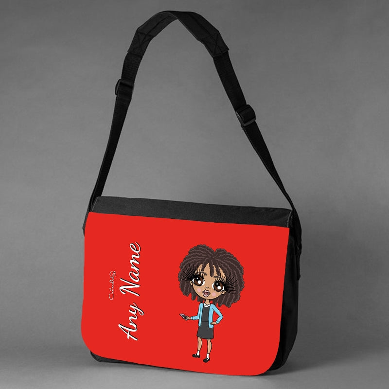 ClaireaBella Girls Personalised Red Messenger Bag - Image 2