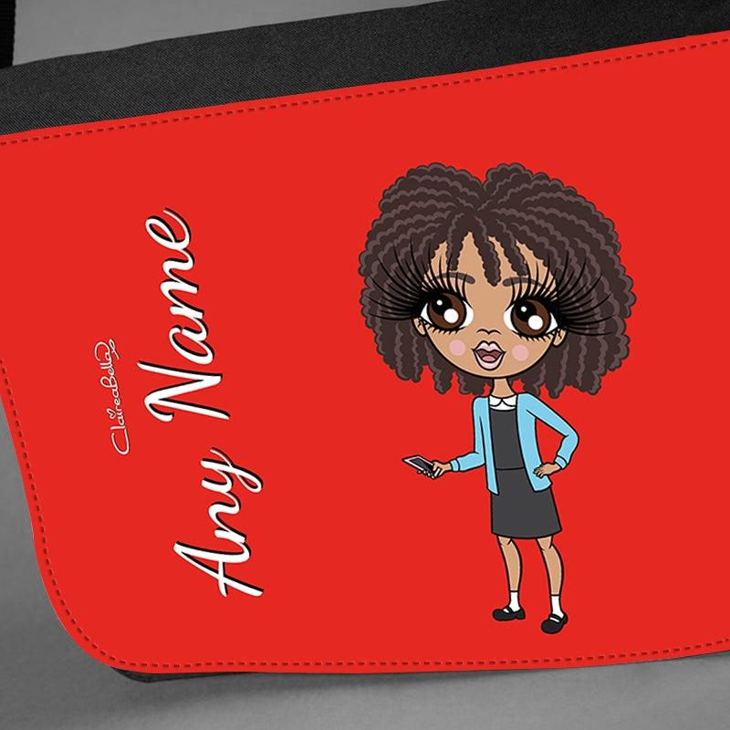 ClaireaBella Girls Personalised Red Messenger Bag - Image 4