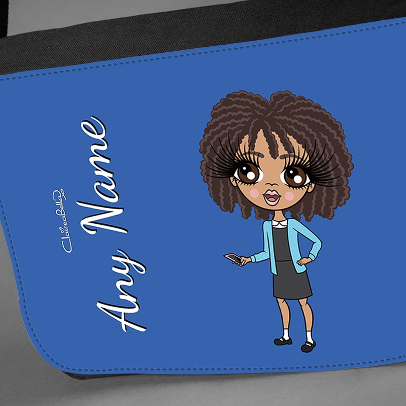 ClaireaBella Girls Personalised Royal Blue Messenger Bag - Image 4