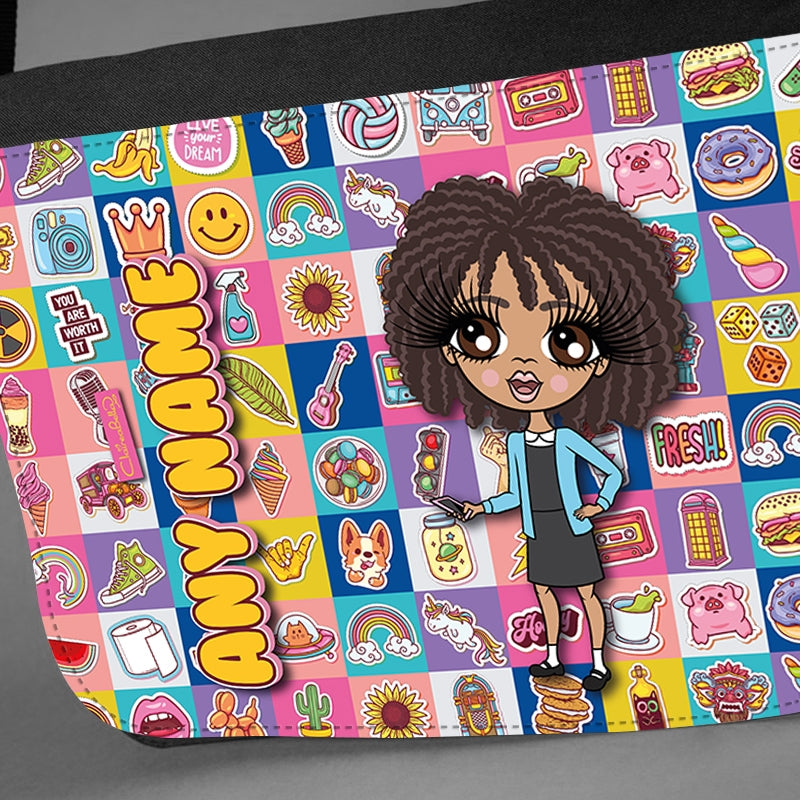 ClaireaBella Girls Personalised Stickers Messenger Bag - Image 3