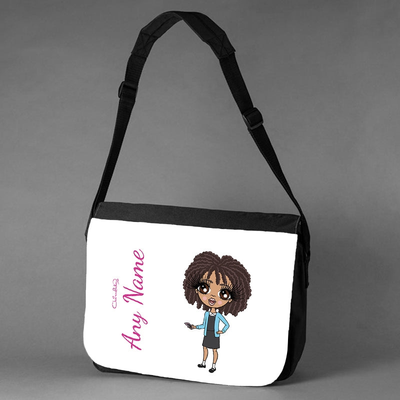 ClaireaBella Girls Personalised White Messenger Bag - Image 3