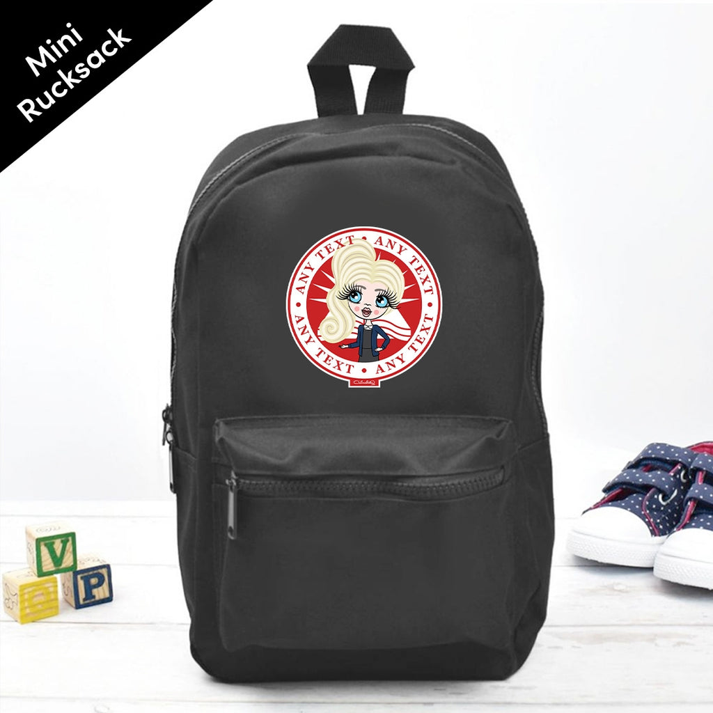 ClaireaBella Girls Personalised Sun And Book Stamp Mini Rucksack - Image 1