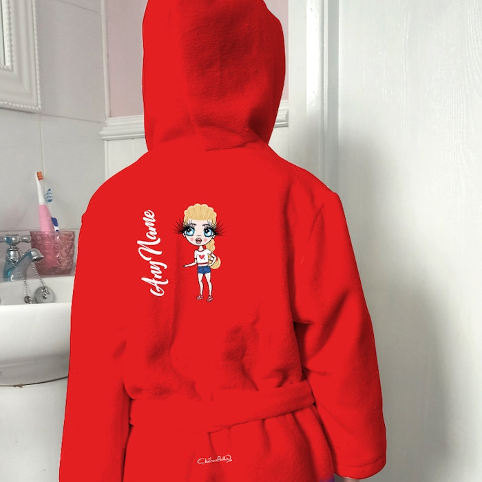 ClaireaBella Girls Red Dressing Gown - Image 1