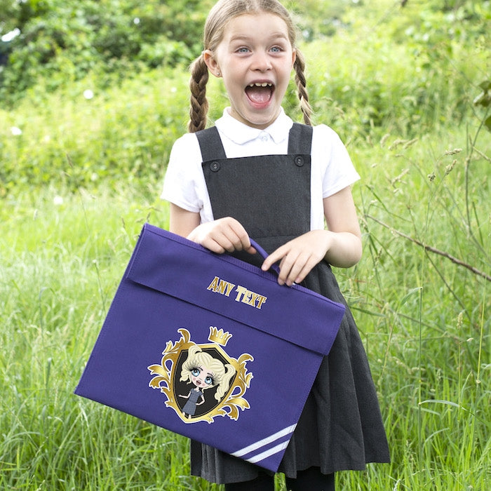 ClaireaBella Girls Royal Crest Book Bag - Image 4
