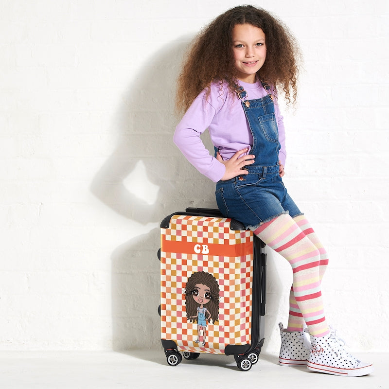 ClaireaBella Girls Personalised Checkered Suitcase - Image 6