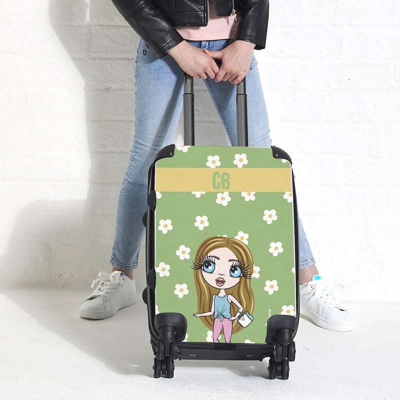 ClaireaBella Girls Personalised Retro Daisy Suitcase - Image 5