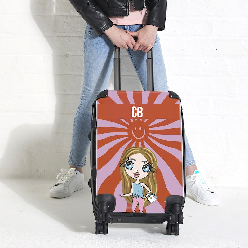 ClaireaBella Girls Personalised Smiley Face Suitcase - Image 5