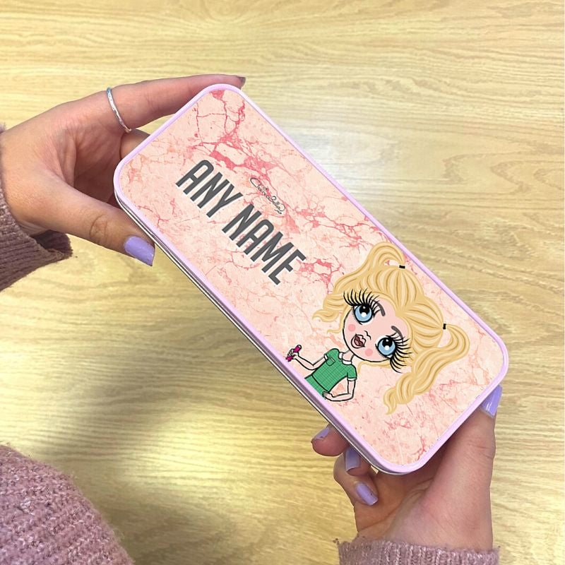 ClaireaBella Girls Marble Tin Pencil Case - Image 4