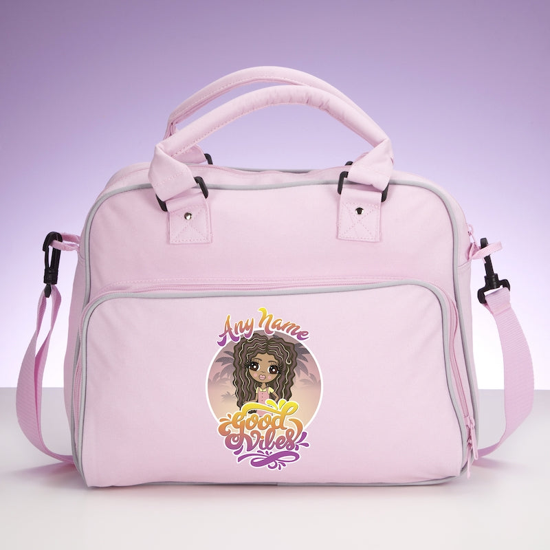 ClaireaBella Girls Personalised Good Vibes Travel Bag - Image 1
