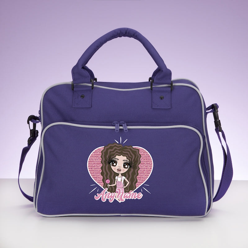 ClaireaBella Girls Personalised Heart Travel Bag - Image 5