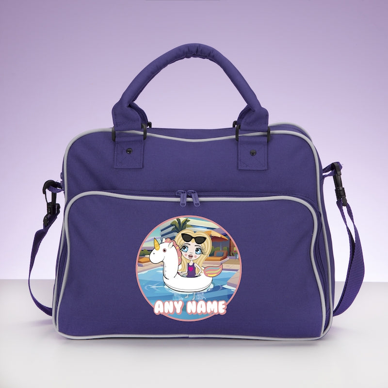 ClaireaBella Girls Personalised Unicorn Float Travel Bag - Image 5