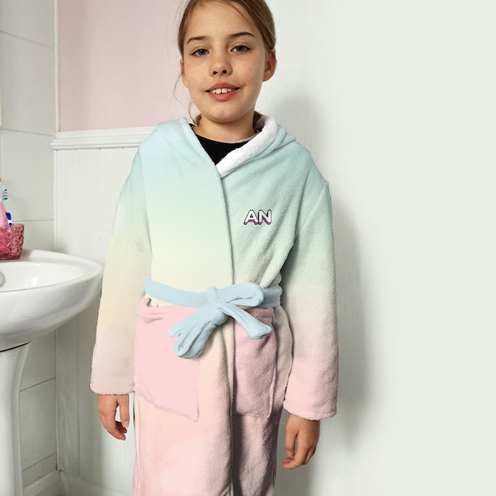 ClaireaBella Girls Unicorn Colours Dressing Gown - Image 2