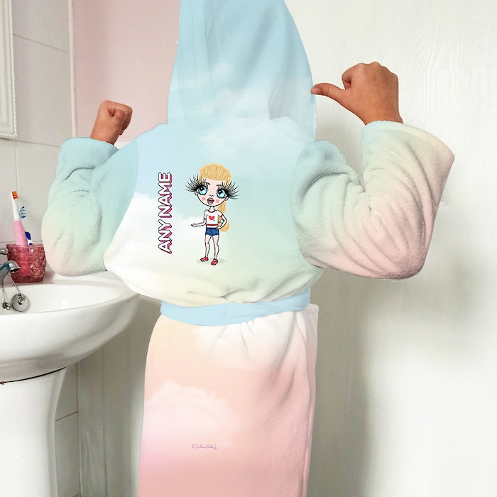 ClaireaBella Girls Unicorn Colours Dressing Gown - Image 3