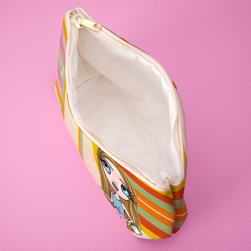 ClaireaBella Girls Personalised Retro Rainbow Wash Bag - Image 2