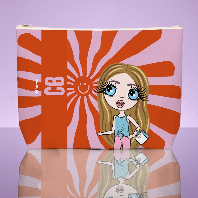 ClaireaBella Girls Personalised Smiley Face Wash Bag - Image 1