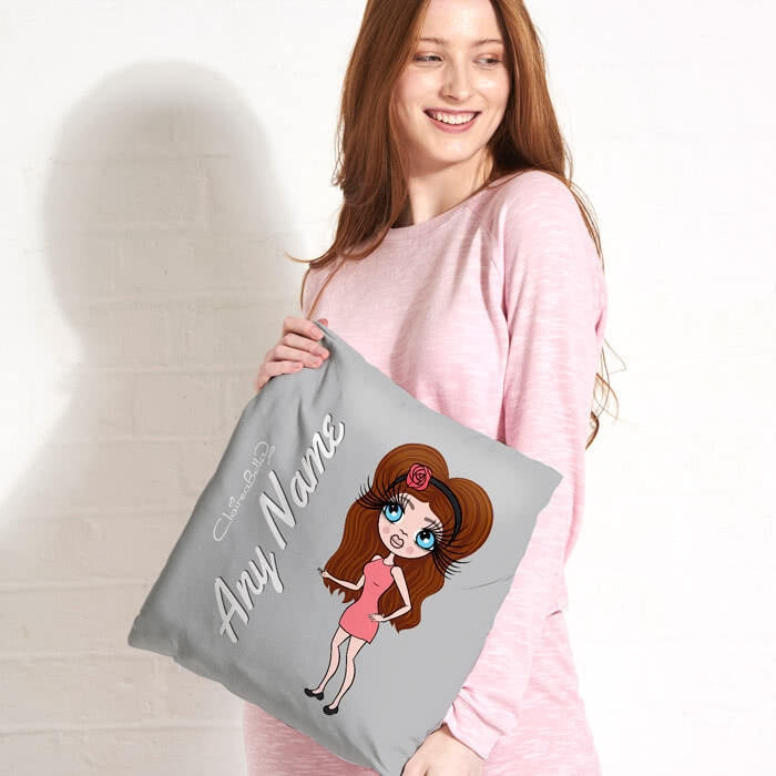 ClaireaBella Square Cushion - Light Grey - Image 2
