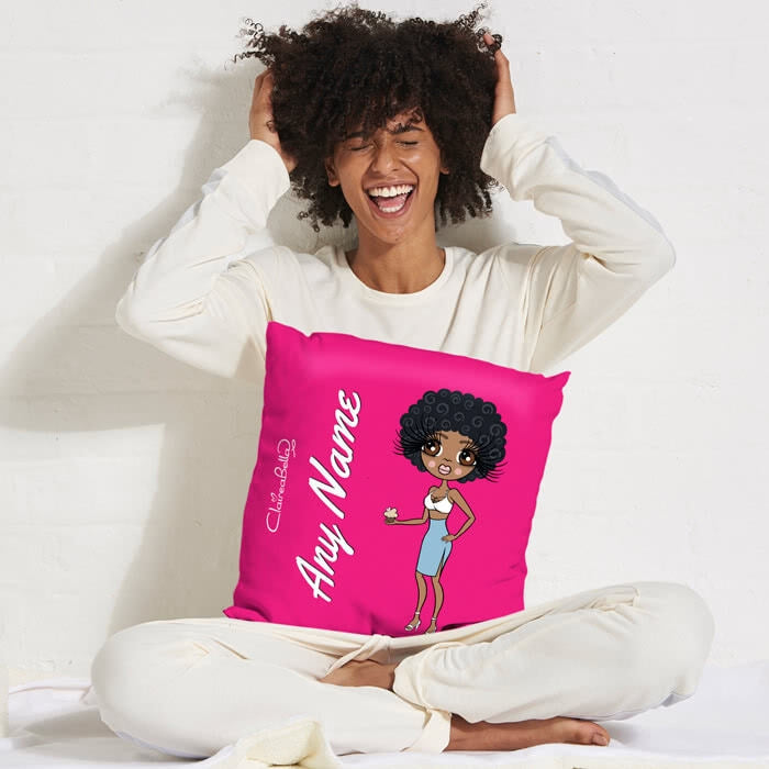 ClaireaBella Square Cushion - Hot Pink - Image 1