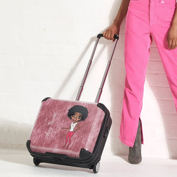 ClaireaBella Fur Effect Weekend Suitcase - Image 3