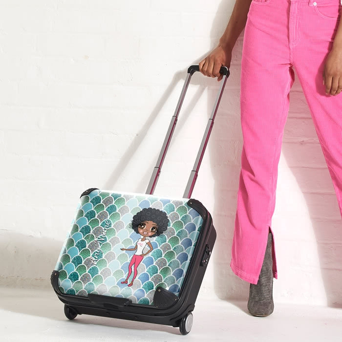 ClaireaBella Mermaid Glitter Effect Weekend Suitcase - Image 2