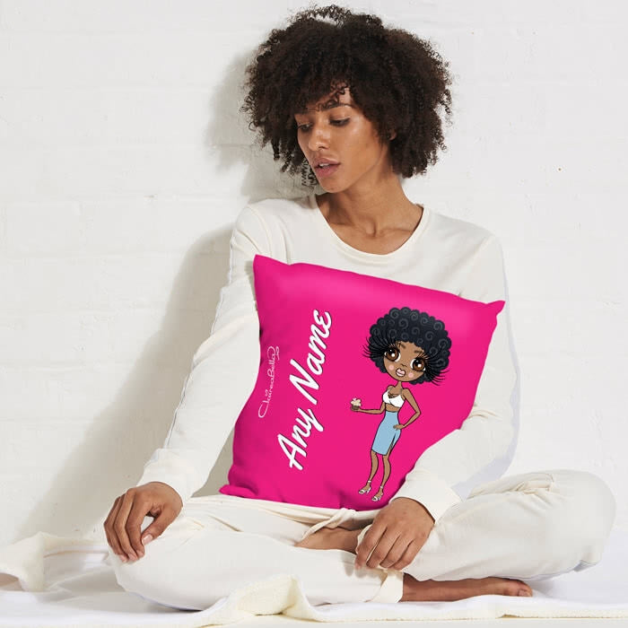 ClaireaBella Square Cushion - Hot Pink - Image 5