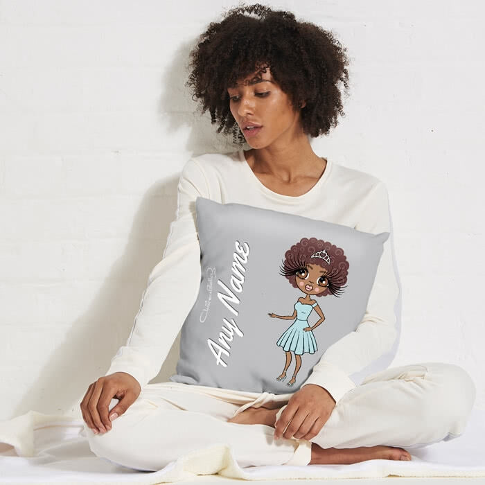 ClaireaBella Square Cushion - Light Grey - Image 5