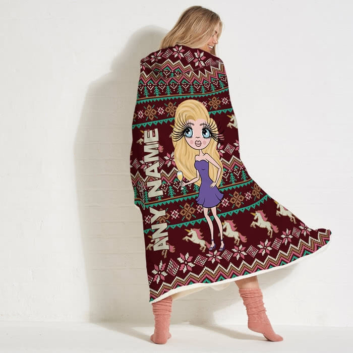 ClaireaBella Christmas Jumper Hooded Blanket - Image 4