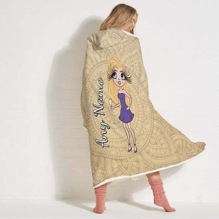 ClaireaBella Lace Print Hooded Blanket - Image 5