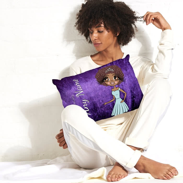 ClaireaBella Placement Cushion - Purple Velvet Effect - Image 3
