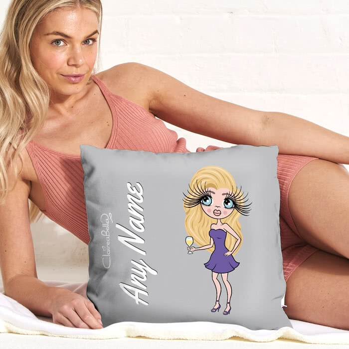 ClaireaBella Square Cushion - Light Grey - Image 1
