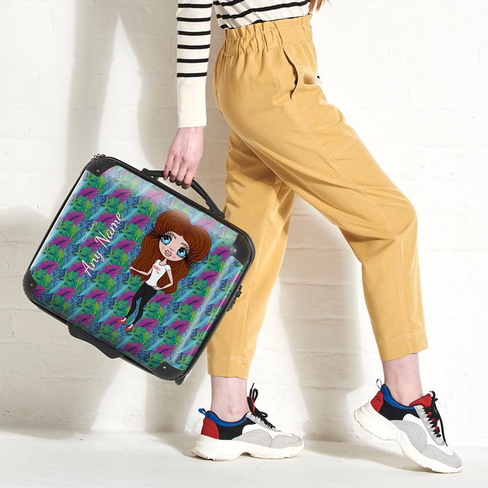 ClaireaBella Neon Leaf Weekend Suitcase - Image 9