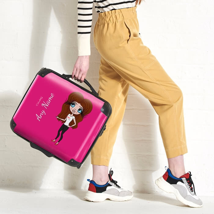 ClaireaBella Hot Pink Weekend Suitcase - Image 4