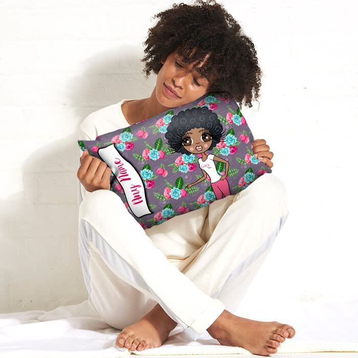 ClaireaBella Placement Cushion - Grey Floral - Image 4