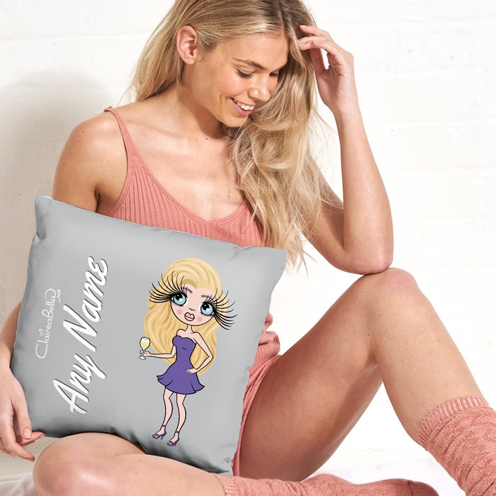 ClaireaBella Square Cushion - Light Grey - Image 4