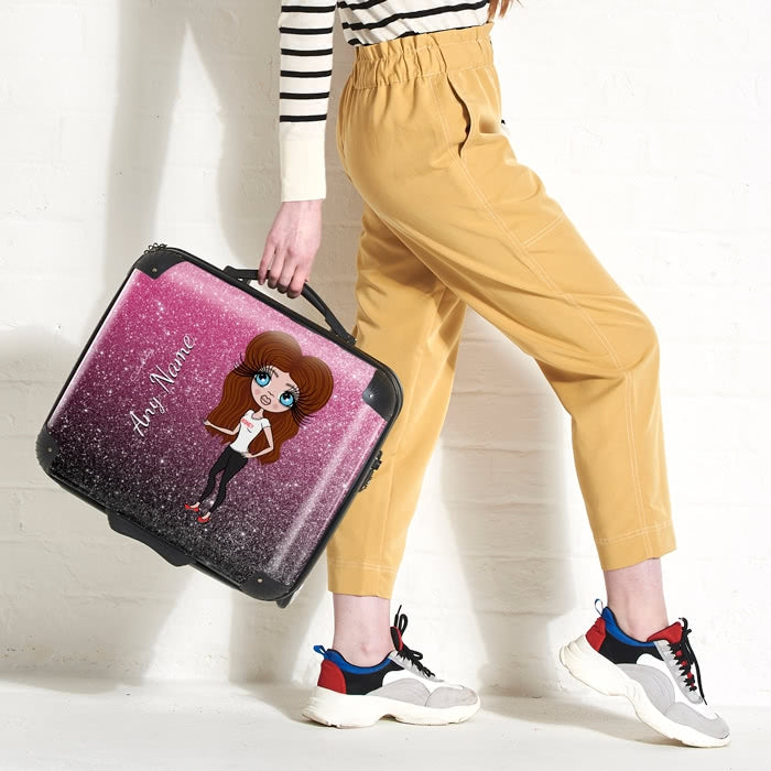ClaireaBella Ombre Glitter Effect Weekend Suitcase - Image 1