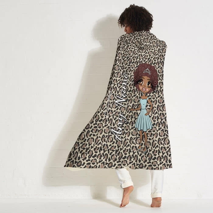 ClaireaBella Leopard Print Hooded Blanket - Image 7
