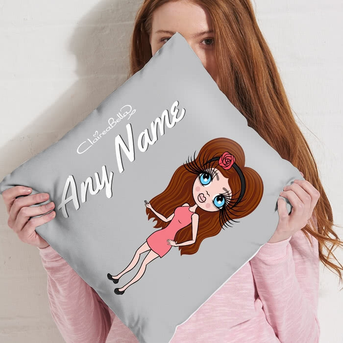 ClaireaBella Square Cushion - Light Grey - Image 6