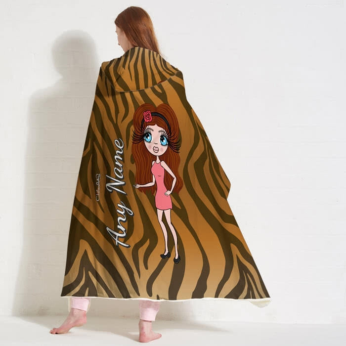 ClaireaBella Tiger Print Hooded Blanket - Image 2