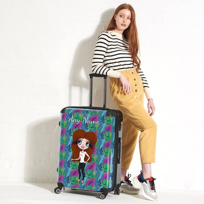 ClaireaBella Neon Leaf Suitcase - Image 2
